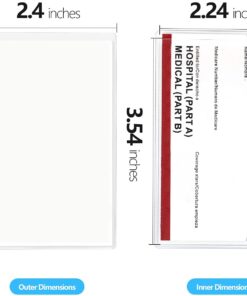 WBSZDS 10 Pack New Medicare Card Holder Protector Sleeves,10 Mil Clear PVC Water Resistant Medicare Card Protectors Sleeves for New Medicare Card,Social Security Card Protector Business Cards 18 612Vev0bkS