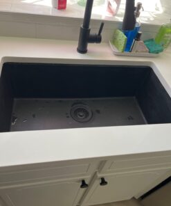 Kraus KGU-413B Undermount Single Bowl Granite Kitchen Sink, 31 Inch, Black 55 612W56oFTKL