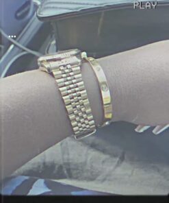 DREAMING Q&P Fq-043 Classic Golden Stainless Steel Male Female Crystals Quartz Wrist Watches for Man Woman Gold 27 612W8a2uN9L