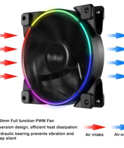 PCCOOLER 120mm Case Fan 3 Pack Moonlight Series, Computer Case Fan PWM High Performance Cooling PC Fans Dual Light Loop Quiet Fan/Multiple Light Modes with Controller for PC Cases 3IN1 41 612ZTZ7Ux L