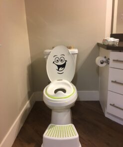 Funny Animation Big Eyes Cute Toilet Wall Decal Bathroom Home Sticker Bedroom Kitchen Art Picture DIY Murals Vinyl Paper Decoration Wallpaper for Children Potty Training Nursery Baby Teen Senior 41 612d9gpofDL