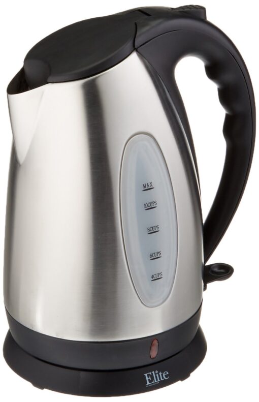 Elite Platinum 7050 EKT-7050 1.7 Liter BPA Free Stainless Steel Cordless Electric Kettle, 10-Cup,