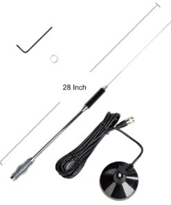 CB Antenna 28 inch 27 Mhz CB Radio Antenna Full Kit with Heavy Duty Magnet Mount Mobile/Car Radio Antenna Compatible with President Midland Cobra Uniden Anytone by LUITON Cb Antenna 8 612haOZ6BSL