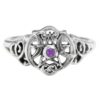 Dryad Design Sterling Silver Heart Pentacle Ring with Natural Amethyst (Size 4-15) 6.5 8 612iJY8RT L