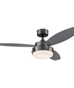 Westinghouse Lighting 7876400 Alloy 42-Inch Gun Metal Indoor Ceiling Fan, Light Kit with Opal Frosted Glass 23 612kxHlIDsL