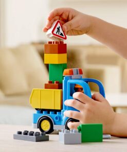 LEGO DUPLO Town Truck & Tracked Excavator 10812 Dump Truck and Excavator Kids Construction Toy with DUPLO Construction Worker Figures (26 Pieces) Standard 29 612l34gX18L