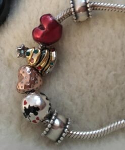 LovelyJewelry Snowflake Snowman Gift Gold/Silver Plated Charm Dangle Bead For Bracelet 9 612lQ3xdxNL