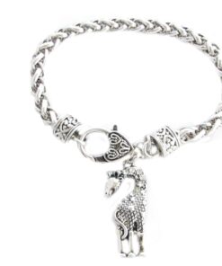 Sports Accessory Store Giraffe Clear Crystals Lobster Claw Fashion Bracelet Jewelry