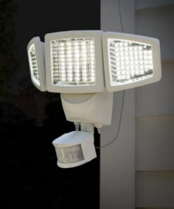 Sunforce 82153 150-LED Triple Head Solar Motion Light, 1000 Lumen Output, 30ft. (9.1m) Detection Distance, 180 Degrees Detection Range, Fully Weather Resistant & can be Mounted Almost Anywhere, White Standard | 1000 Lumen 30 612n2eEl7pL 1