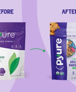 Pyure Organic Stevia Blend, Granulated All-Purpose - White Sugar Substitute, Zero Carb, Zero Sugar, Zero Calorie, Plant-Based Stevia Sweetener for Keto Friendly Food, 1 lb (16 oz) 1 Pound (Pack of 1) 22 612n6j75UVL