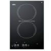 Summit CR2110 115V Electric Cooktop with 2 Burners, 12-Inch 30 612nPGNT47L
