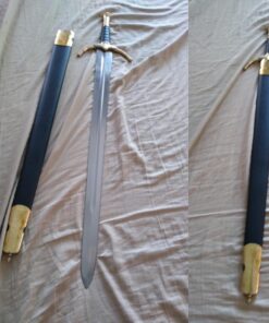 Medieval Warrior The Mercenary Sword Full Tang Tempered Hand Forged Blade with Leather Scabbard 52 612nqLosML