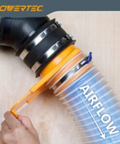 POWERTEC 70143 4" x 20' PVC Dust Collection Hose for Dust Collector for Woodworking and Shop Vacuum, 4 Inch Dust Collector Hose for Dust Collection Fittings, Clear 4" x 20' 20 612pmOZqpdL