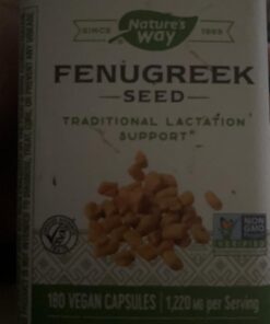 Nature's Way Fenugreek Seed, Traditional Lactation/Breastfeeding Support*, 1,130 mg, 180 Vegan Capsules 180 Count (Pack of 1) 32 612qdymtH3L