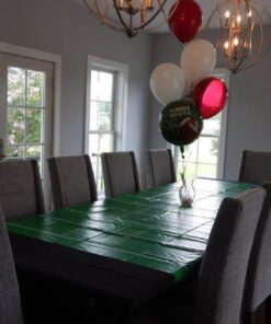 Beistle Plastic Game Day Football Tablecover for Rectangle Tables Sports Tableware Touchdown Tailgate Party, 54" x 108", Green/White 1 Pack 31 612sD6br3eL