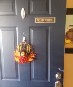 Headline Sign - Self-Stick Sign, NO SOLICITING" Sign, 2 x 8 Inches, Black and Gold, Made in USA (9369) 19 612waiNC9rL