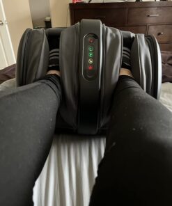 Nekteck Foot Shiatsu Massager, Calf Massage with Heat Therapy, Deep Kneading, Vibration, Compression Leg Massager for Home and Office Use Black (Remote Control) Black - With Remote 32 612wiKumlhL