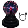 Plasma Ball,Touch Sensitive Plasma Lamp Light with USB OR Battery Powered Plasma Globe for Kids,Parties,Home,Decoration 3-Inches 3 612x byQGXL
