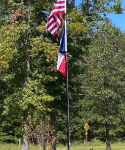 Texas Flag with a Bonus Car Sticker - Embroidered Star, Tough, Long Lasting Nylon Built for Outdoor Use, UV Protected and Sewn Using Quadruple Lock Stitching on Fly End 4x6 ft 23 612yfslke1L