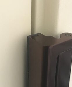 BAOWEIJD Door Lock Child Proof, Home Security Door Reinforcement Lock Withstand 800 lbs Door Latch Double Safety Security Protection for Your Home (Brown Door Security Lock) Brown 42 613 NbrmSL