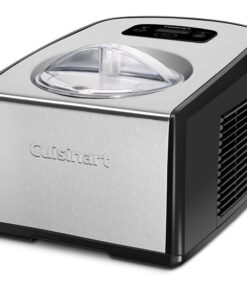 Cuisinart ICE-100 1.5-Quart Ice Cream and Gelato Maker, Fully Automatic with a Commercial Quality Compressor and 2-Paddles, 10-Minute Keep Cool Feature, Black and Stainless Steel 31 613 VlzsQYL