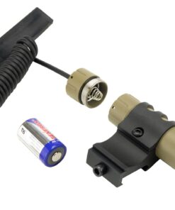 Monstrum 100 Lumens Ultra-Compact Flashlight with 90 Degree Offset Rail Mount and Detachable Remote Pressure Switch Flat Dark Earth 12 613 YpDq0PL