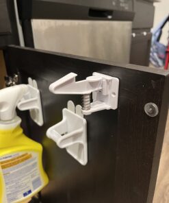 12 Pack Cabinet Locks Child Safety | Baby Safety Cabinet Locks NO Drilling 3M Adhesive Baby Proof Drawer Lock Child proofing cabinets latches for Kids Latch for Drawers & Door Child Safety Locks White 1 Count (Pack of 12) 36 613 vRzIE3L