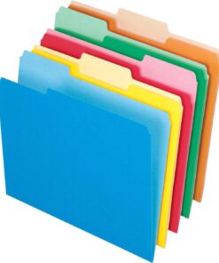Alternative view of Pendaflex Two-Tone Color File Folders, Letter Size, Assorted Colors, 1/3 Cut, 100 per box (152 1/3 ASST)