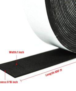 CCHUIXI Foam Seal Tape, Insulation Tape, (1/16" Thick-1"-100ft) Soundproofing Waterproofing Insulation Foam Gasket Tape Weather Strip 1/16"Thick-1"-100ft 8 6131TrO8ZL