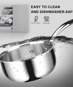 Duxtop Whole-Clad Tri-Ply Stainless Steel Saucepan with Lid, 3 Quart, Kitchen Induction Cookware 3 Qt 29 6131dOh6EoL