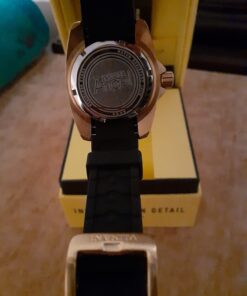 Invicta Women's 0489 Angel Collection Cubic Zirconia-Accented Watch With Black Silicone Band 38 6132KajA0L