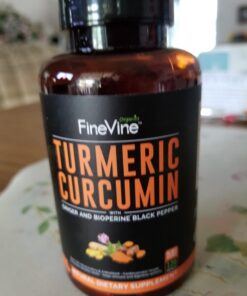 Turmeric Curcumin with BioPerine Black Pepper and Ginger - Made in USA - 120 Vegetarian Capsules for Advanced Absorption, Joints Support 120 Count (Pack of 1) 26 6133MoEmrjL