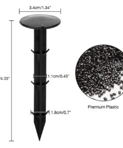 Alternative view of KINGLAKE 30 Pcs 4.3 inch Sturdy Plastic Stakes Anchors Rustproof for Holding Down Landscape Fabric Lawn Edging,Tents,Game Nets and Rain Tarps Black