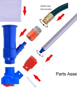 Perfect Pools Pool Spa Jacuzzi Pond Mini Jet Vac Vacuum Cleaner w/ Brush, Bag, and 4' Pole 28 6134SDQDBdL