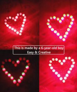 Soldering Practice Kit, Icstation Heart Shaped Led Light Soldering Project Electronics DIY Solder Kit for Back to School Students STEM Learning Project (Red, 1pc) Red 16 6134XZNZLbL