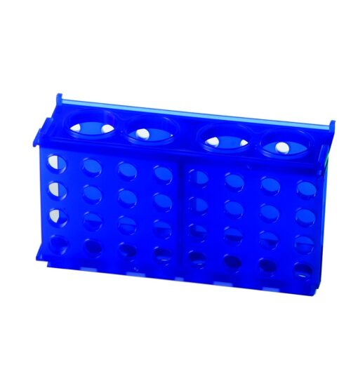 Heathrow Scientific HS29022B 4 Way Tube Rack, Polypropylene, Blue (Pack of 5)