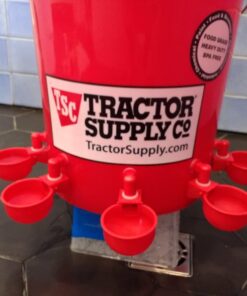 Chicken Water Cup Waterer Kit for Poultry - Pack of 6 + One Extra for Free (Total of 7) 36 61370WUimL