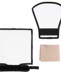 waka Flash Diffuser Reflector Kit - Bend Bounce Flash Diffuser+ Silver/White Reflector for Speedlight, Universal Mount for Canon, Nikon, etc. 26 6137ecsvRKL
