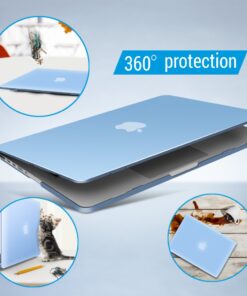IBENZER Compatible with MacBook Pro 13 Inch Case 2015 2014 2013 end 2012 A1502 A1425, Hard Shell Case with Keyboard Cover for Old Version Apple Mac Pro Retina 13, Airy Blue, R13ARBL+1A For MacBook Pro Retina 13" A1502/A1425 27 6138e7Xm2tL