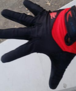 FIRELION Bike Gloves for Men/Women Cycling,Cycling Gloves for Outdoor MTB DH Road Racing,Full Finger Half Finger Padded Bicycle Protective Gloves,Non-Slip Shock-Absorbing Touchscreen Riding Gloves Medium Full Red 16 61395gCLReL