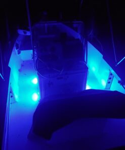 Partsam 4pcs 3" Blue LED Oblong Courtesy Light Marine Boat Deck Transom Stern Light for Yacht Pontoon Fishing Boat Kayak Sailboat, Sealed Boat Cabin Lights, 12V, Clear Lens, Surface Mount 24 6139HlXnFL