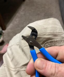 CHANNELLOCK 424 Straight Jaw Tongue & Groove Pliers, 4.5-inch | 1/2-inch Jaw Capacity | 3 Adjustments | Forged High-Carbon U.S. Steel | 90° Teeth Grip in Both Directions | Made in USA, Polished Steel 22 6139bdBeGkL