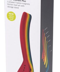 Joseph Joseph Nest Utensils Compact Stacking Kitchen Tool Set with Magnetic Storage Stand Nylon, 5-piece, Multicolored 1 EA Multicolour 13 613B7DpuoHL