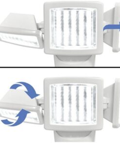 Sunforce 82153 150-LED Triple Head Solar Motion Light, 1000 Lumen Output, 30ft. (9.1m) Detection Distance, 180 Degrees Detection Range, Fully Weather Resistant & can be Mounted Almost Anywhere, White Standard | 1000 Lumen 24 613BHukiDlL