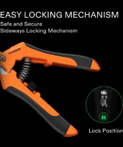 VIVOSUN 6.5 Inch Gardening Scissors Hand Pruner Pruning Shear with Straight Stainless Steel Blades Orange 1-Pack Straight Blade 26 613DiJbfwWL
