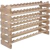 Stackable Modular Wine Rack Wine Storage Rack Holder Display Shelves for Wine Cellar or Basement, Freestanding Wine Rack Thick Wood Wobble-Free (Unfinished, 12 X 6 Rows (72 Slots)) 19 613GV96EQHL
