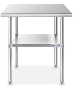 GRIDMANN Stainless Steel Work Table 36 x 24 Inches, NSF Commercial Kitchen Prep Table with Under Shelf for Restaurant and Home 36 in Long x 24 in Deep 35 613JwE97oSL