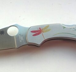 Spyderco Dragonfly Signature Tattoo Knife with 2.32" VG-10 Steel Blade and Durable Stainless Steel Handle - PlainEdge - C28PT 18 613KdcV RfL
