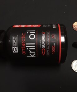 Sports Research Antarctic Krill Oil Omega 3 Softgels 1000mg (Double Strength) with Phospholipids, Choline & Astaxanthin - Sustainably Sourced, Non-GMO Verified & Gluten Free - 60 Capsules 60 Count (Pack of 1) 37 613N2fC LoL 1