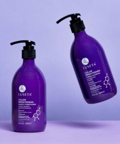 Luseta Purple Shampoo and Conditioner Set for Blonde, Gray - Color Treated Hair - Sulfate Free Paraben Free - Infused with Cocos Nucifera Oil for Curly and Damaged Hair - 2x16.9oz 16.9 Fl Oz (Pack of 2) 34 613NzeSjCyL